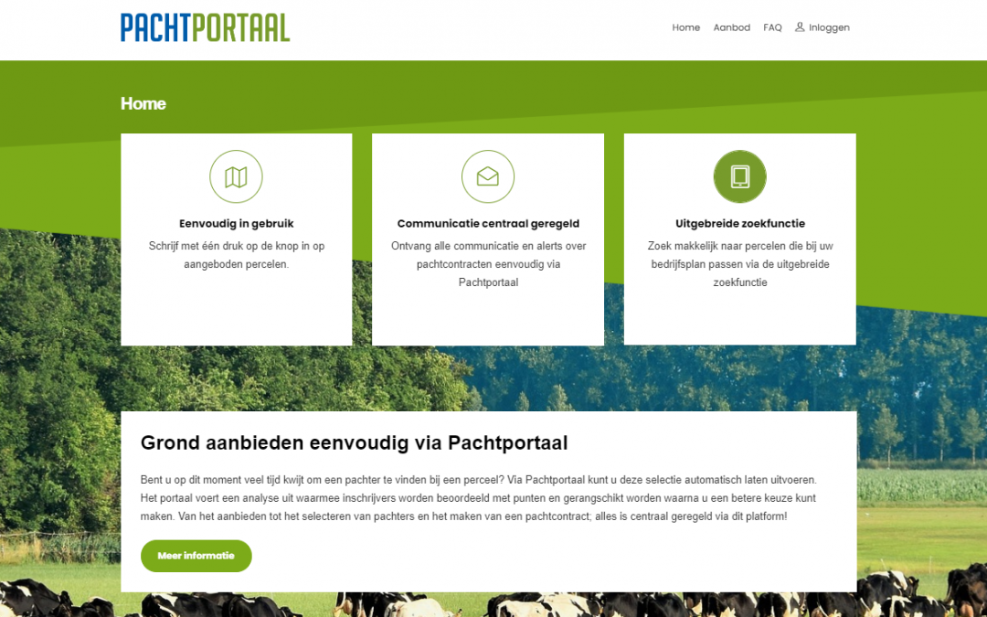 P8 Software B.V. lanceert landelijk Pachtportaal